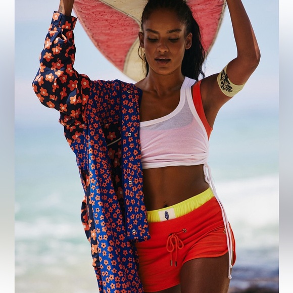 Free People Movement Singin’ In The Rain Printed Packable Jacket - Picture 5 of 7